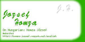 jozsef homza business card